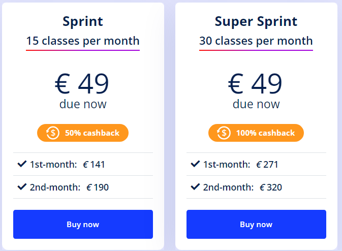 Lingodaのオンライン・フランス語Sprintの料金